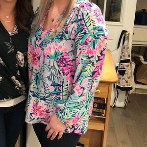 Lilly Pulitzer Elsa Silk Blouse - Slathouse Soirée